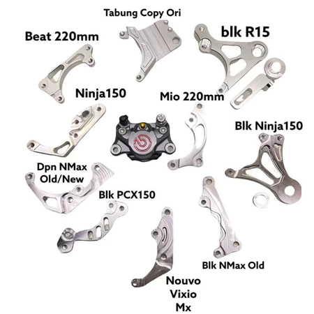 BREKET Kaliper 2PISTON Butterfly Alloy CNC 85mm Pitch Brcmbo Nis5in KTC Disc Brake Adapter Mio Sport