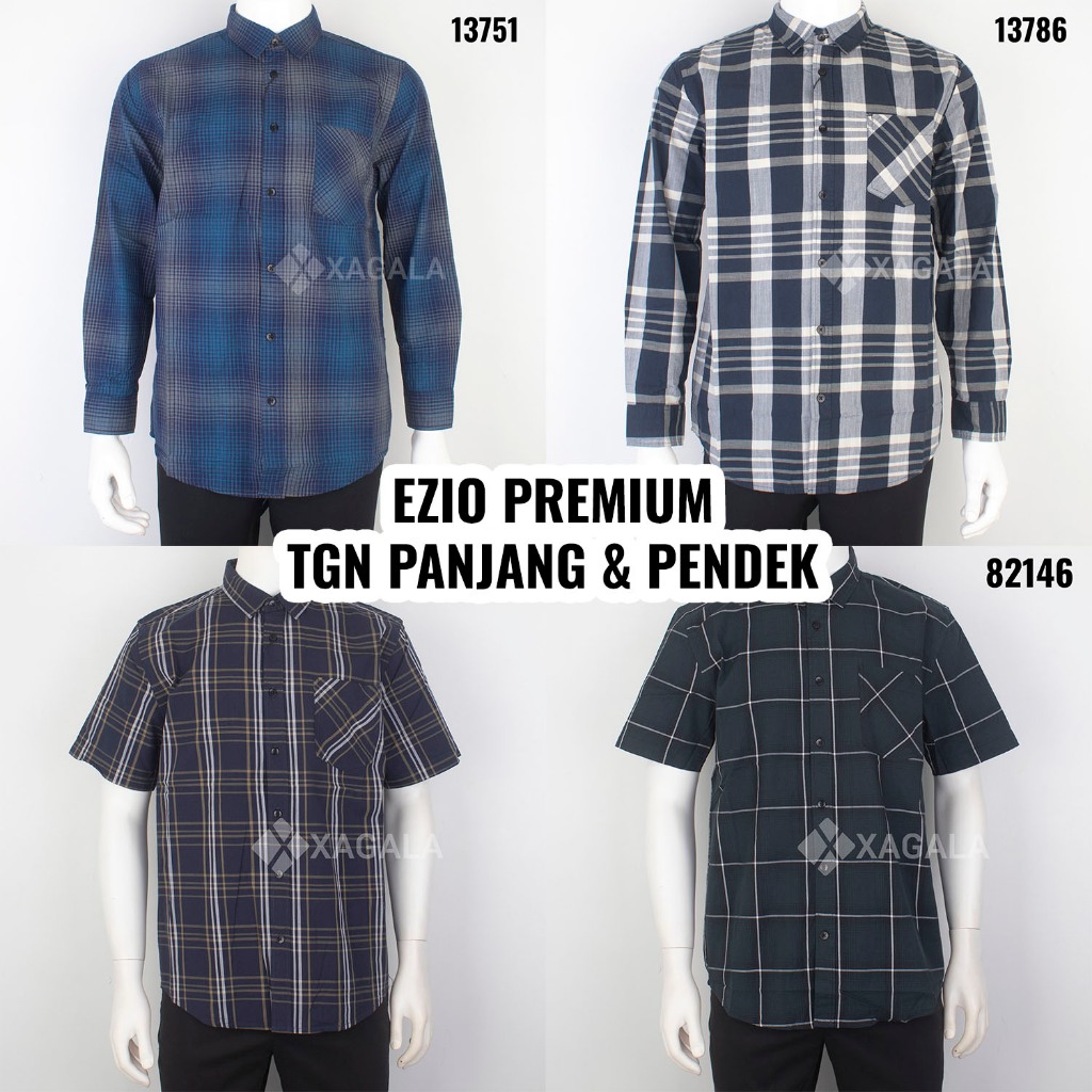 EZIO KEMEJA PRIA LENGAN PANJANG KEMEJA PRIA LENGAN PENDEK KEMEJA KOTAK PRIA EZIO PREMIUM KEMEJA PRIA