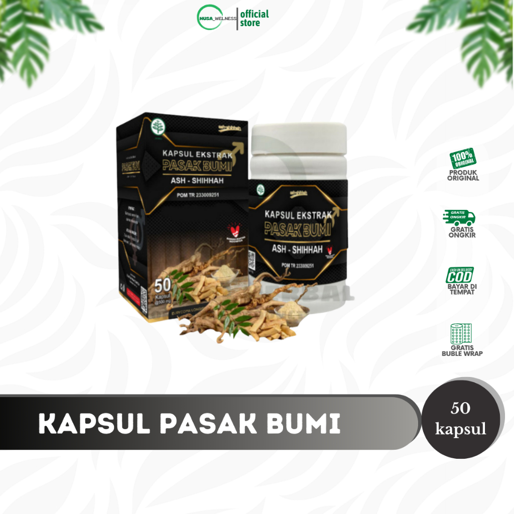 KAPSUL PASAK BUMI ASH-SHIHAH 50 KAPSUL ORIGINAL | PURWOCENG | DAYA TAHAN TUBUH