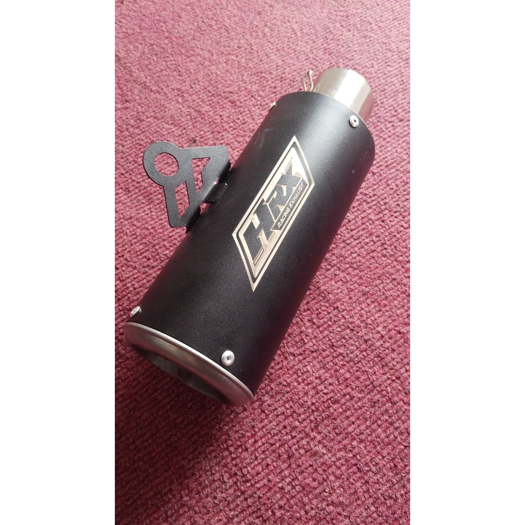 Silencer Knalpot Gp1 Black Original HRX Knalpot Hitam Coating Silincer Only