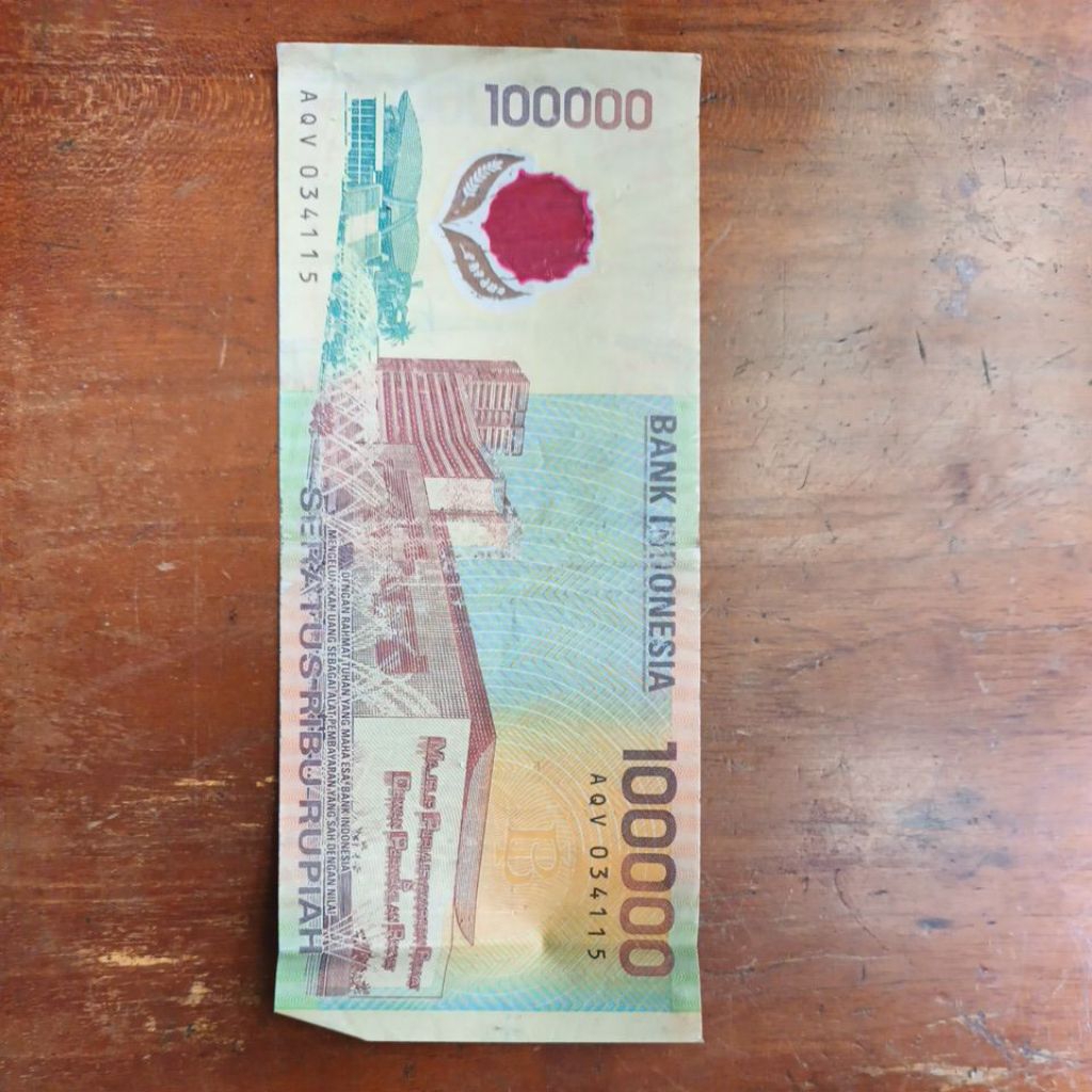 koleksi uang kuno polymer 100000 Soekarno Hatta Bank Indonesia