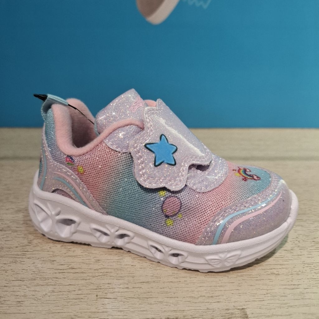 CROCODILE KIDS Sepatu sneakers anak perempuan variasi lampu warna-warni size dari 22-28