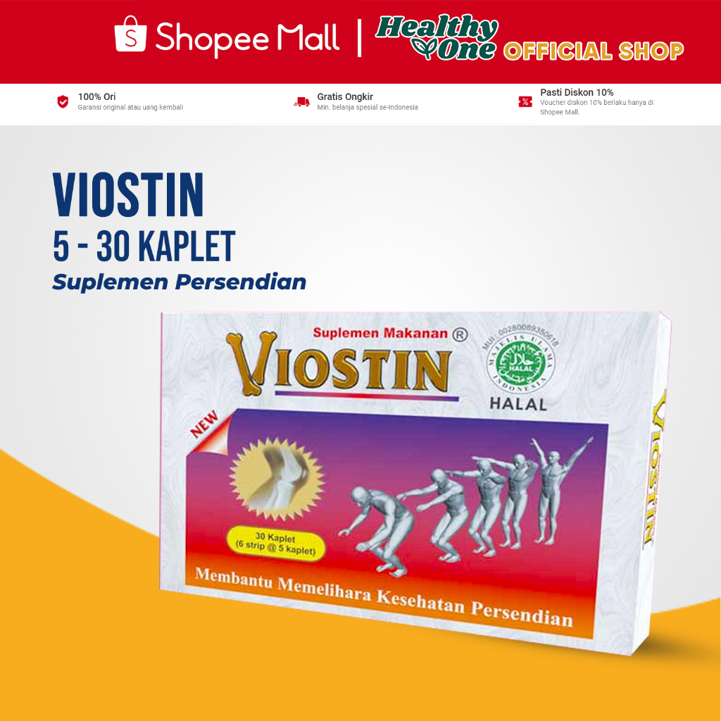 Viostin Suplemen Sendi -  Varian 5 Kaplet & 30 Kaplet / Viostin Milk Coklat Vanila