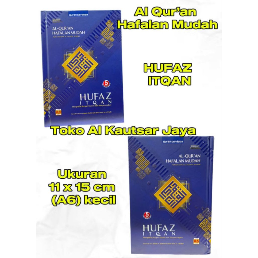 Al Qur'an Al Hufaz Qur'an Hafalan Tajwid Warna Ukuran (A6)