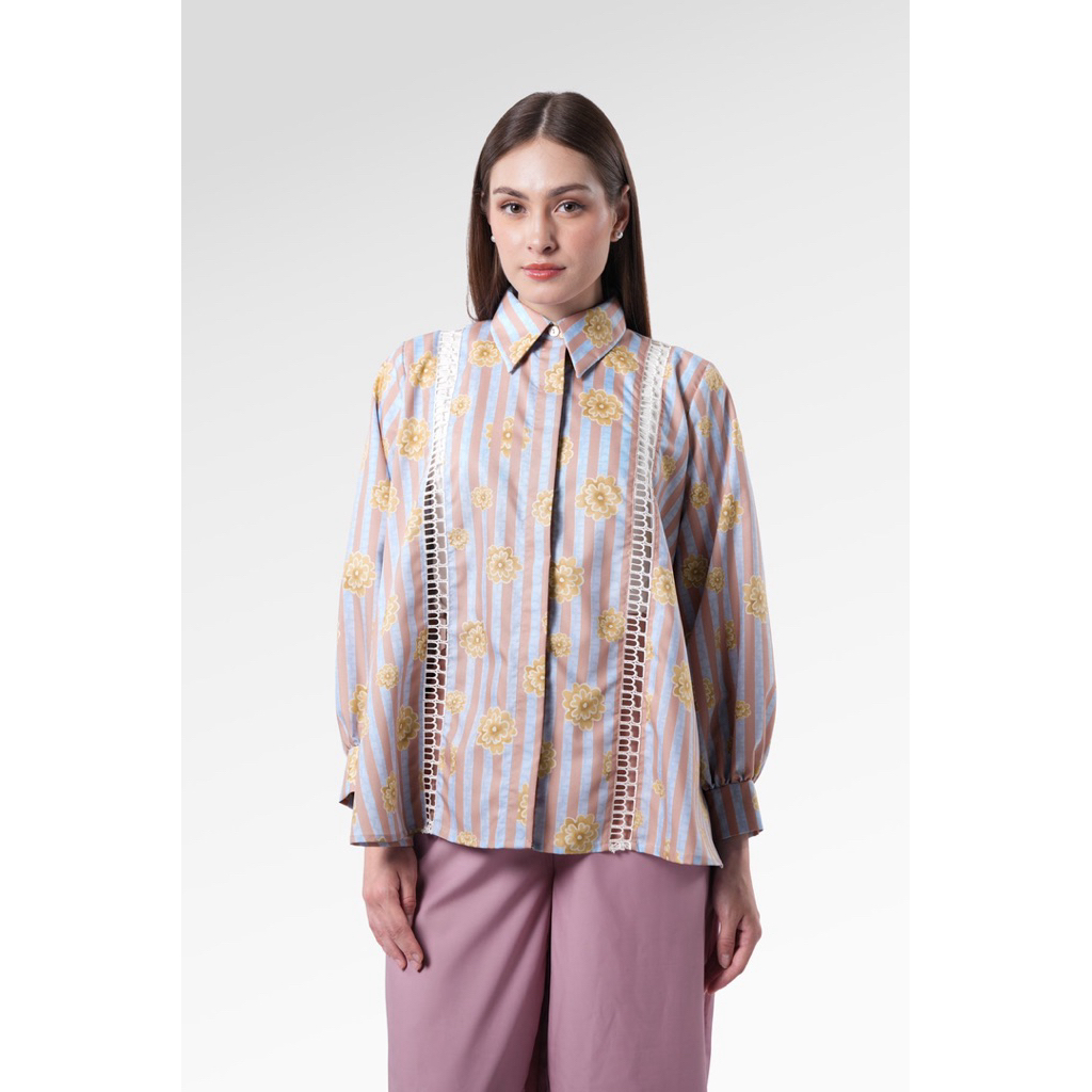SALE BENANG JARUM CHAINERIE YOKE/ CHAINERIE SATIN/ NAUTICAGRAM PUFFY SHIRT