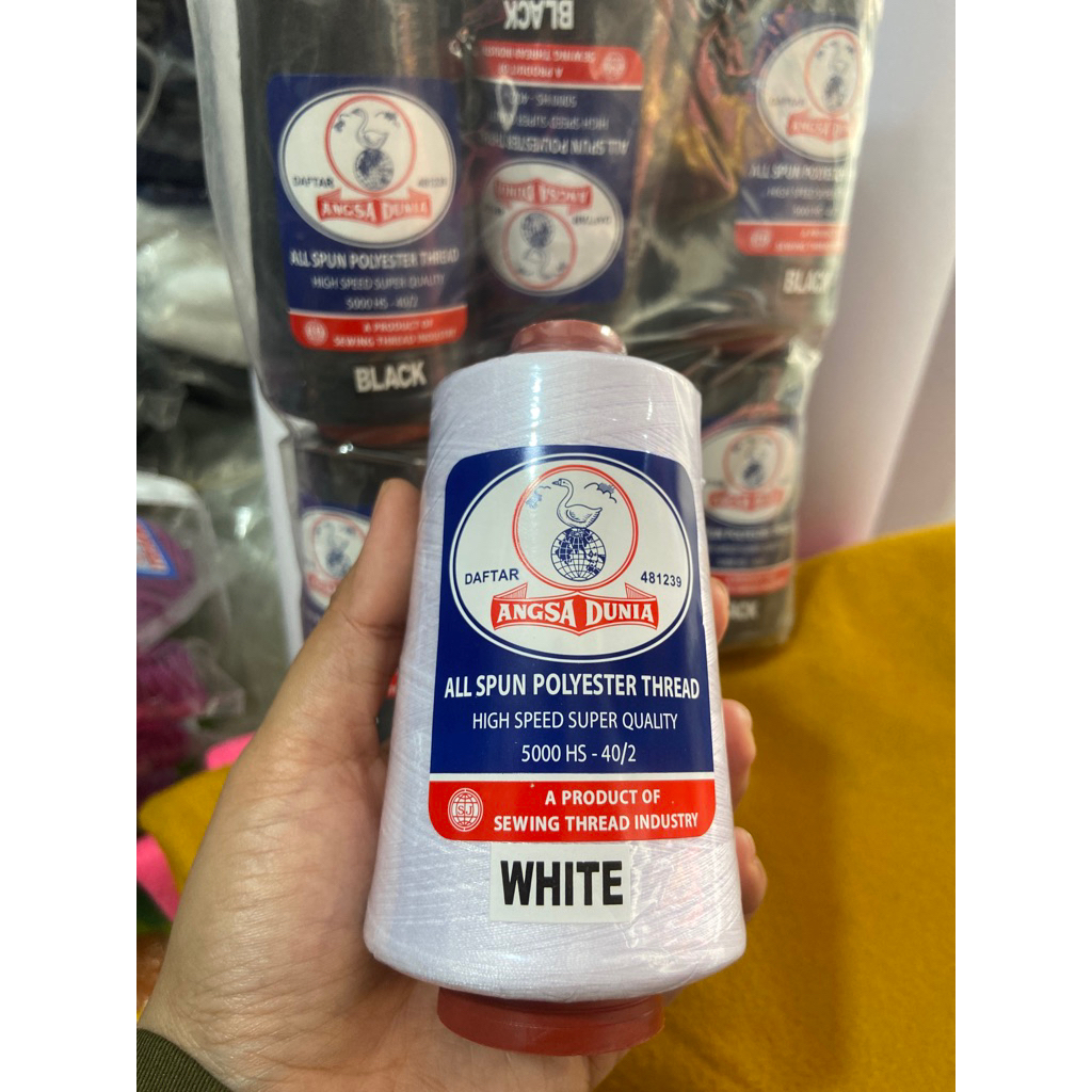 Benang Jahit Katun Angsa Dunia 5000yard (1pcs)