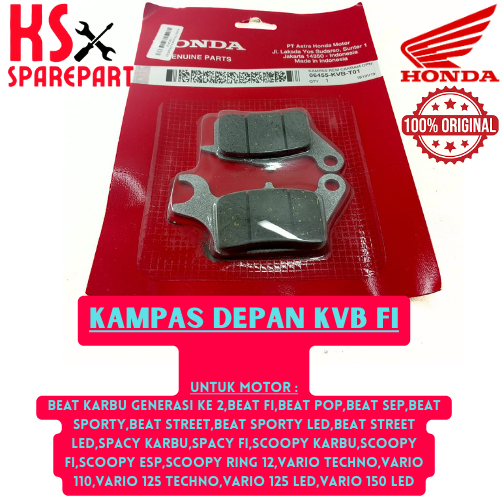 KAMPAS REM DEPAN KODE-KVB BEAT FI /VARIO 110-125 -125-150 LED  PRESISI ORIGINAL ASLI
