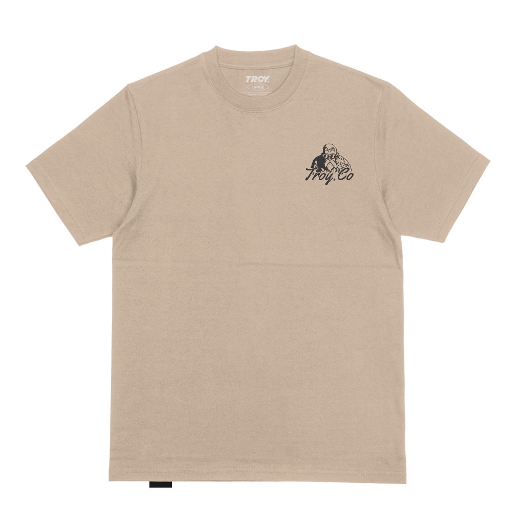 Troy Company Tshirt Brown Latte Muten Roshi - Kaos Lengan Pendek Kaos Coklat Latte MTD 3481