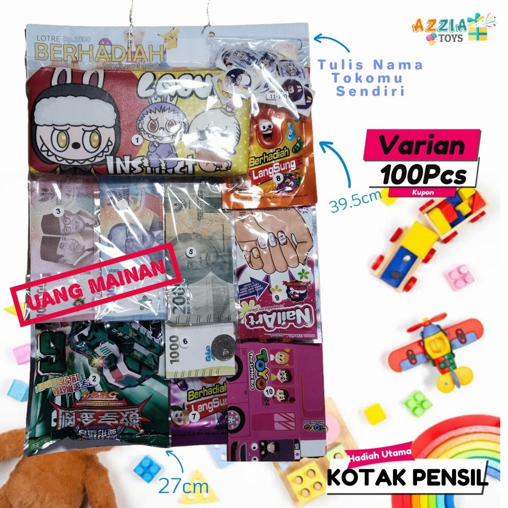 LOTRE BERHADIAH Pasangan Kotak Pensil 100pcs Semua dapat hadiah [BACA DESKRIPSI]