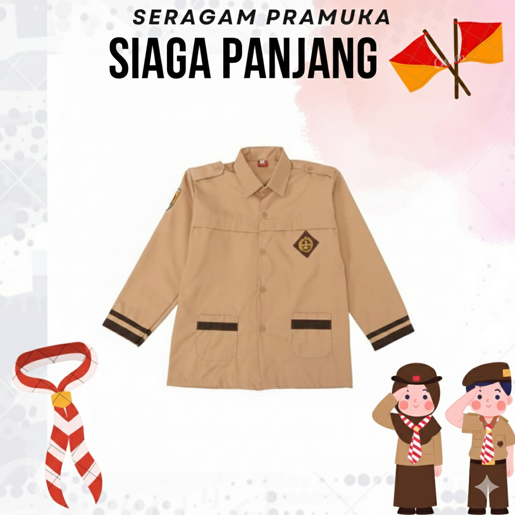 Baju Seragam Pramuka Siaga Lengan Panjang Perintis – Model Blouse & Kemeja Anak SD
