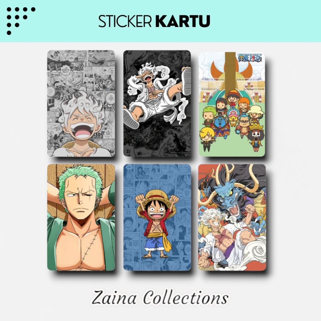 Garskin Kartu ATM | Flazz | E-M0ney / Skin Card / Sticker Kartu || Tema One Piece
