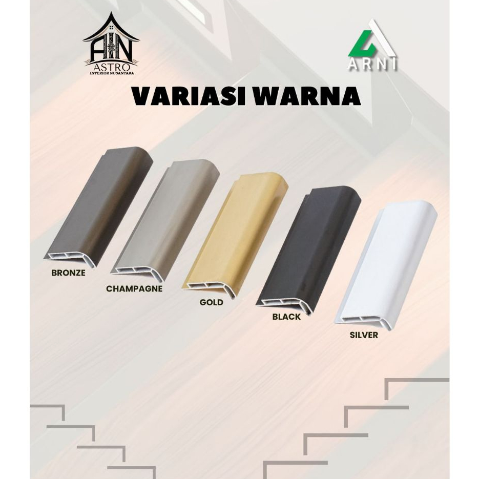 [MS] List Step Nosing Tangga Aluminium 3meter Anti Karat