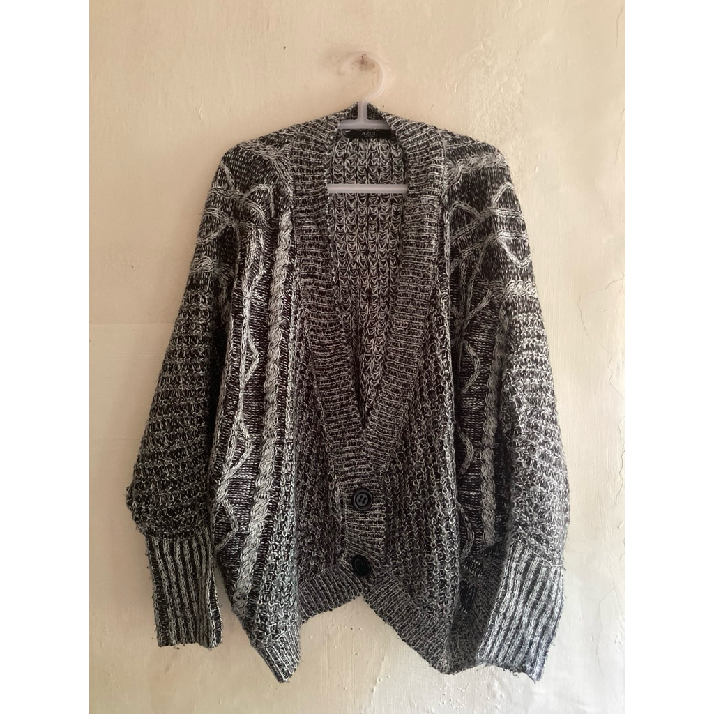 Cardigan Azul Black and White (pre)