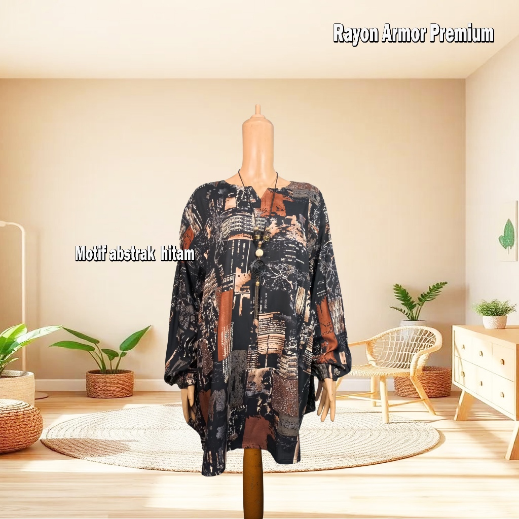 Baju Atasan Wanita JUMBO V - Blus Wanita JUMBO  - UPDATE RAYON PREMIUM - ADEM - BIG SIZE 6L