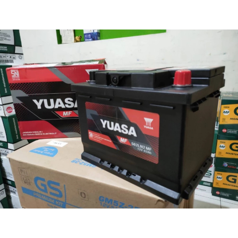 Aki Mobil Innova Reborn Bensin Fortuner VRZ Bensin Merk Yuasa MF Type 562LN2 (62 Ah)