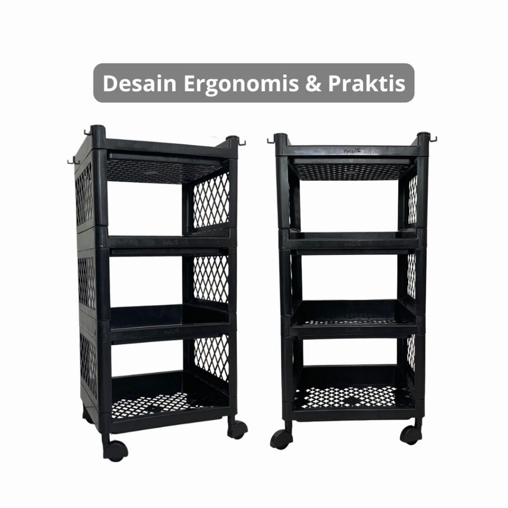 Rak Makeup | Rak Yoyo | Rak Yoyo 4 Susun Serbaguna Roda