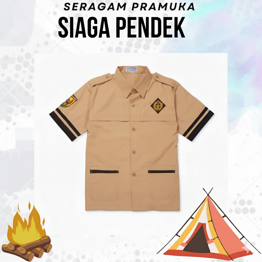 Baju Pramuka Siaga Lengan Pendek Merk Perintis – Seragam Anak SD Laki-laki & Perempuan