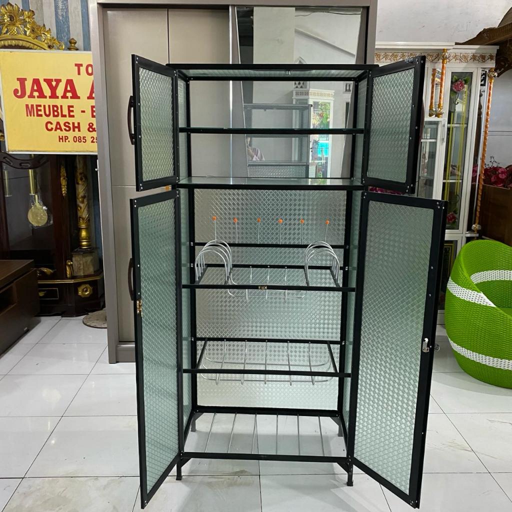 Rak  Piring / Lemari Piring / Lemari Dapur / Rak dapur Minimalis Serbaguna Aluminium