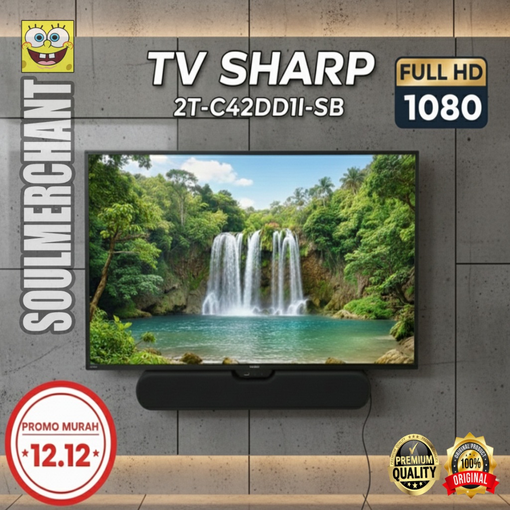 Sharp Led TV 42 inch 2T-C42DD1I-SB (IIOTO) Soundbar Speaker Digital Full HD TV