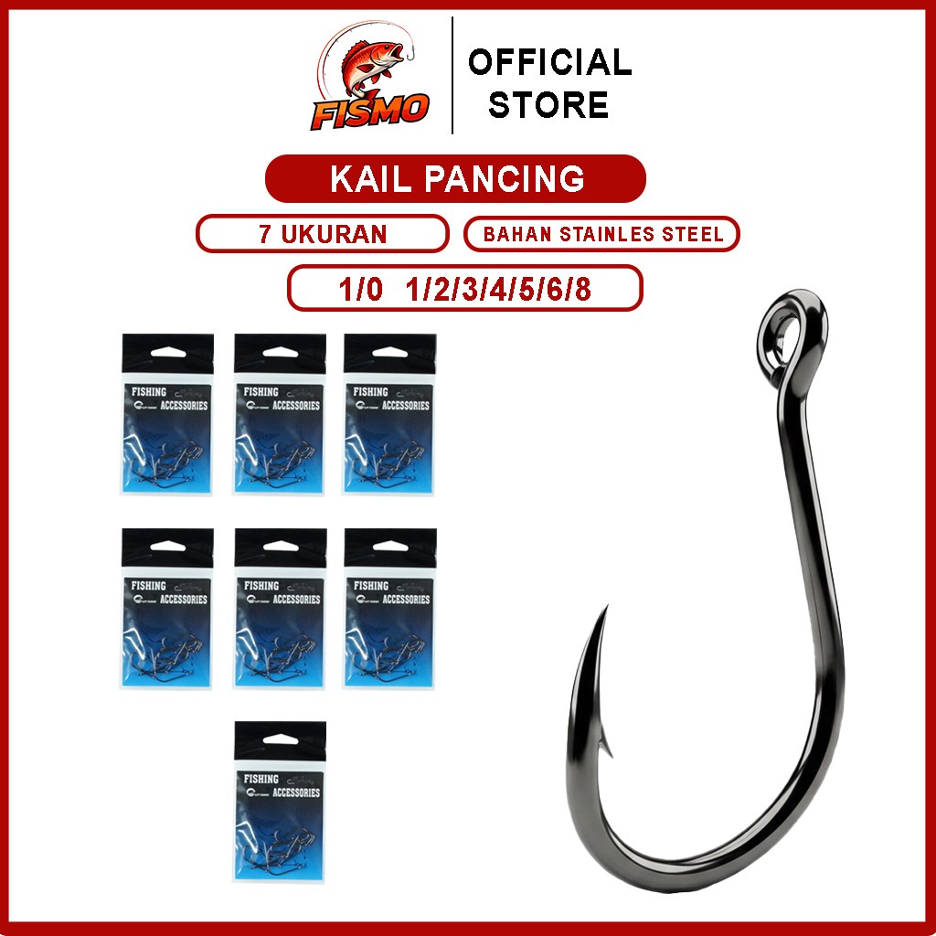 Kail Pancing Tajam Berkualitas Tinggi Dilengkapi Lubang Senar Kuat Menahan Ikan Besar YG5207