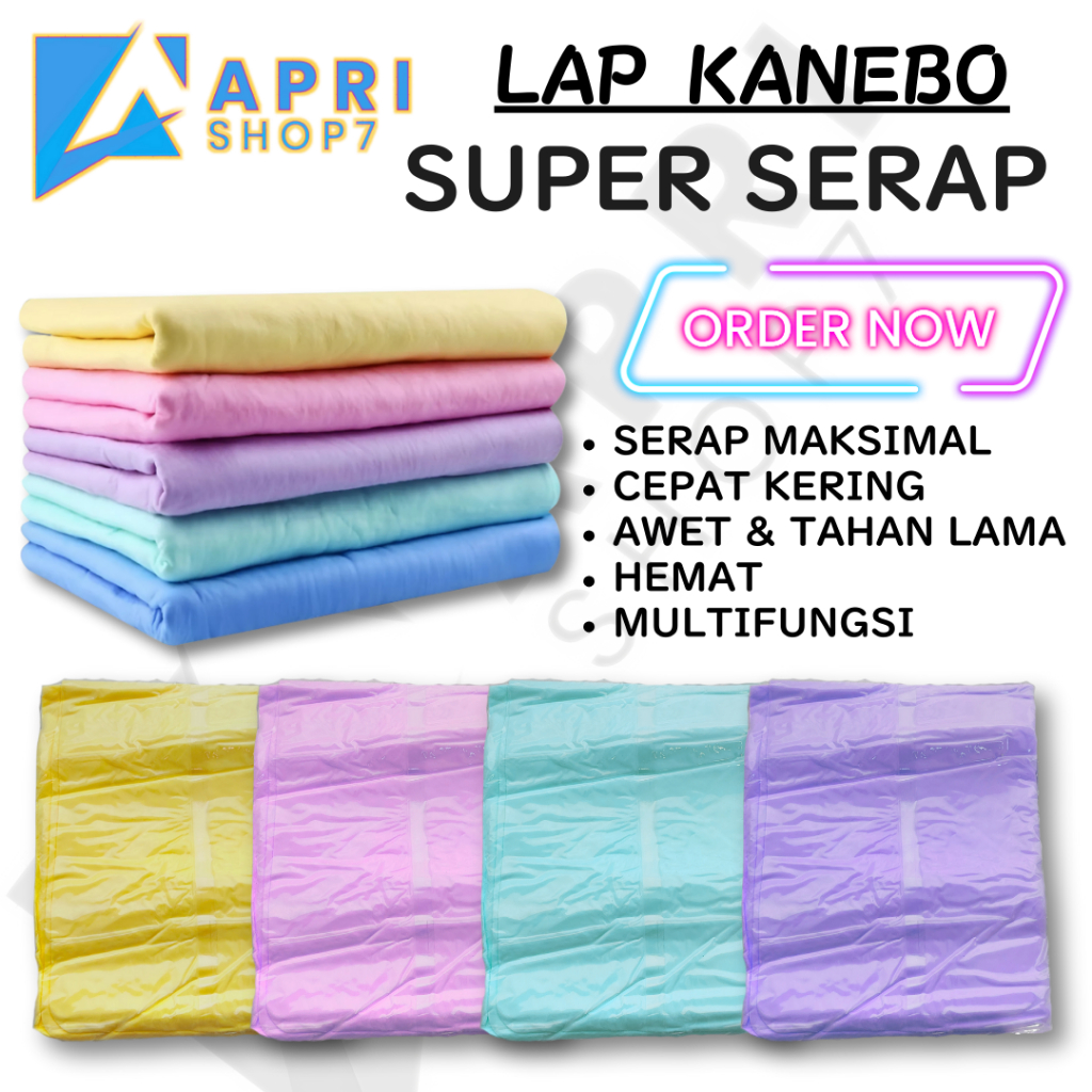 Lap Kanebo Refill Daya Serap Tinggi serat Lembut dan Kuat tebal 2mm Kanebo Plas Chamois 42 x 31.5 cm