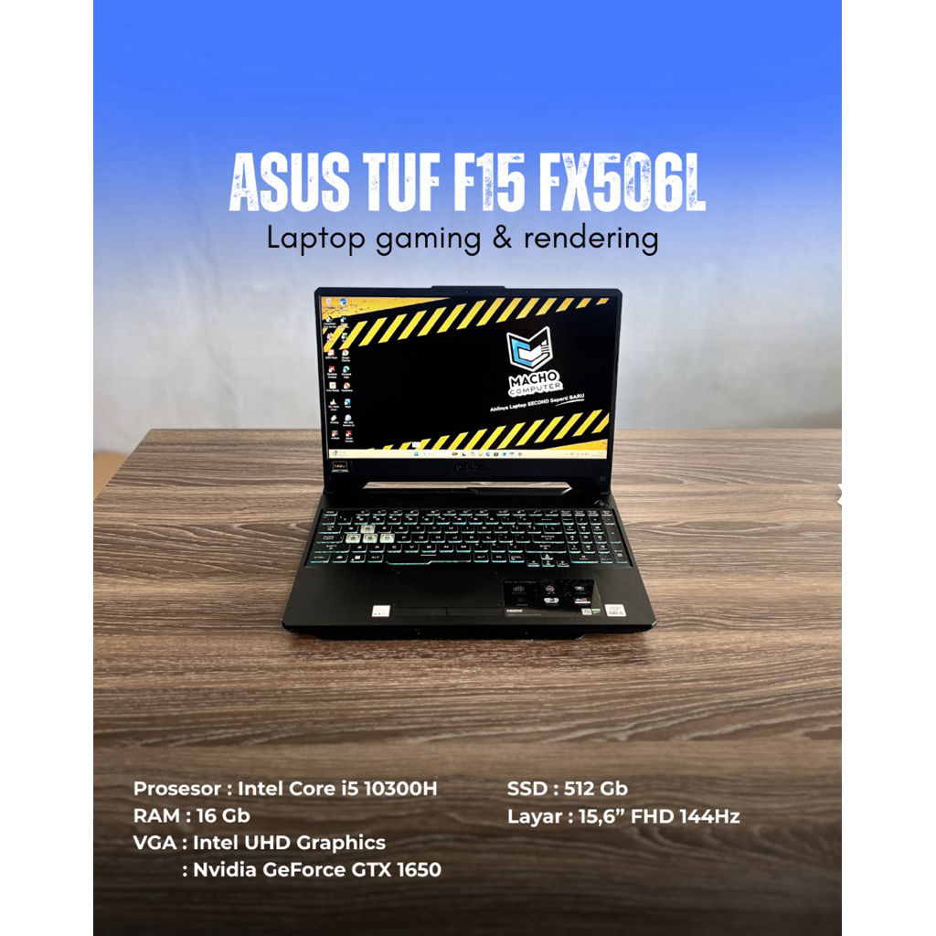 Asus Tuf F15 FX506L intel core i5 10300H