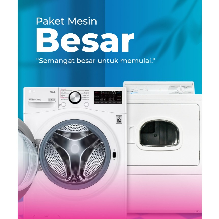 Paket Usaha Laundry Kiloan Mesin Besar Paket Laundry Pemula dengan Perlengkapan & Peralatan Mesin La