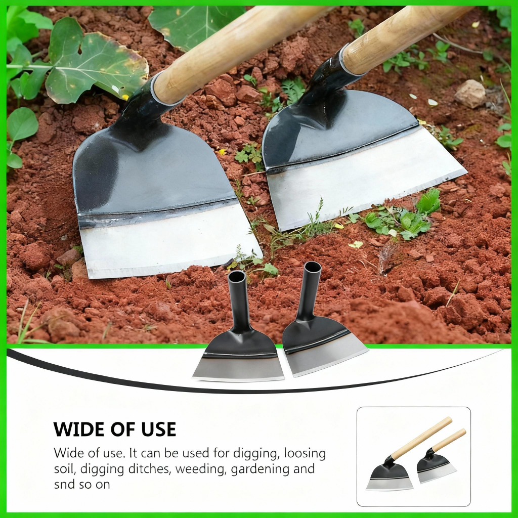 Cangkul Kepala Pengganti Baja/Taman/Pertanian/Kebun/Sawah/Alat Tangan untuk Berkebun Pertanian Kebun
