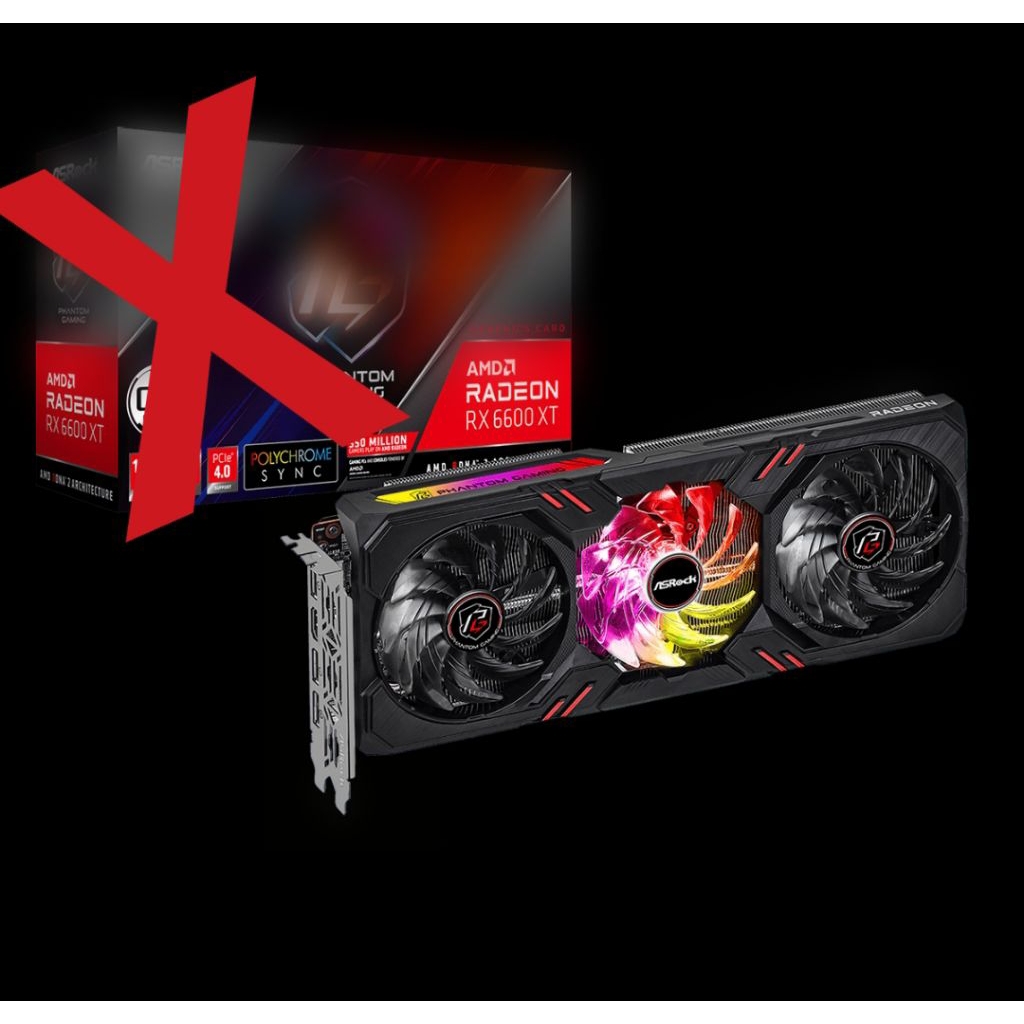 Vga Gpu Rx 6600xt 8GB Phantom Gaming secondhand / seken / bekas