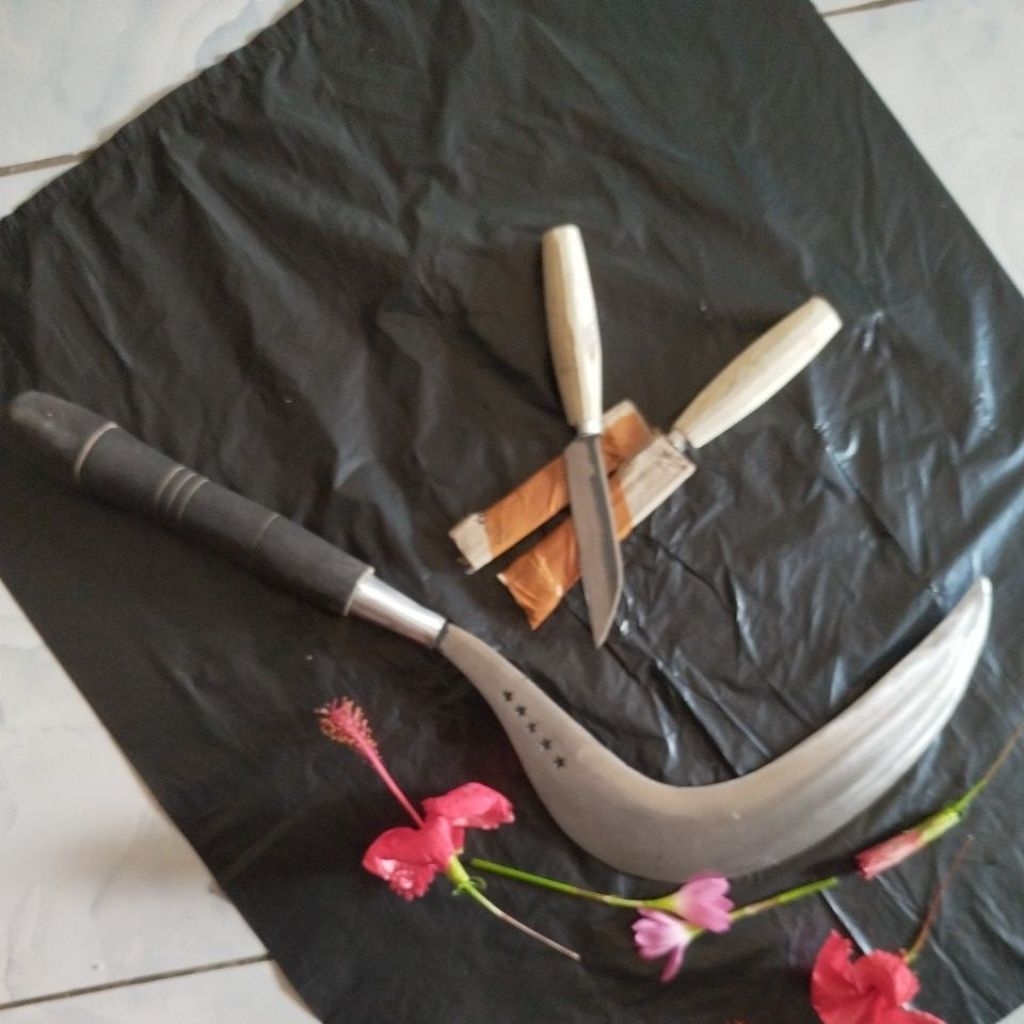 Alat Pertanian Tradisional Arit Rumput Asli Baja Ori Bintang Lima Khas Madura