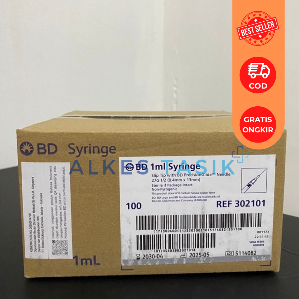BOX Syringe / Spuit BD / Jarum Suntik BD 1ML 1CC
