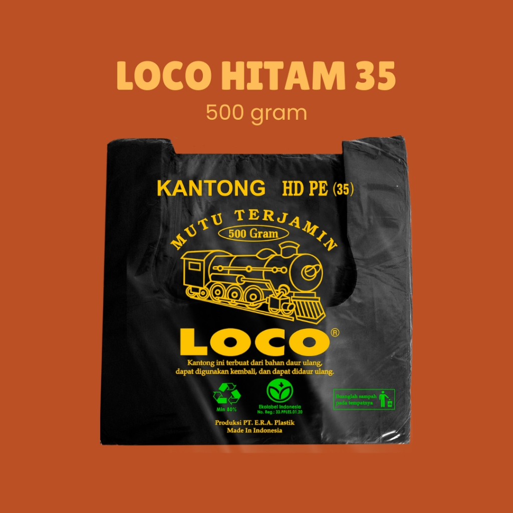 Kantong Plastik Loco Hitam | Kresek Hitam | Raja Jumbo | Loco 50