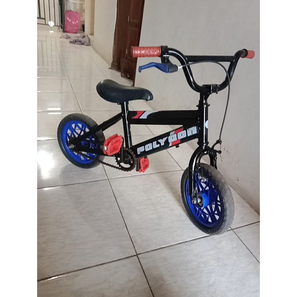 SEPEDA BEKAS UK 12" POLYGON COWOK TERMURAH / SEPEDA ANAK SECOND UKURAN 12 INCH REPAINT (CAT ULANG) D