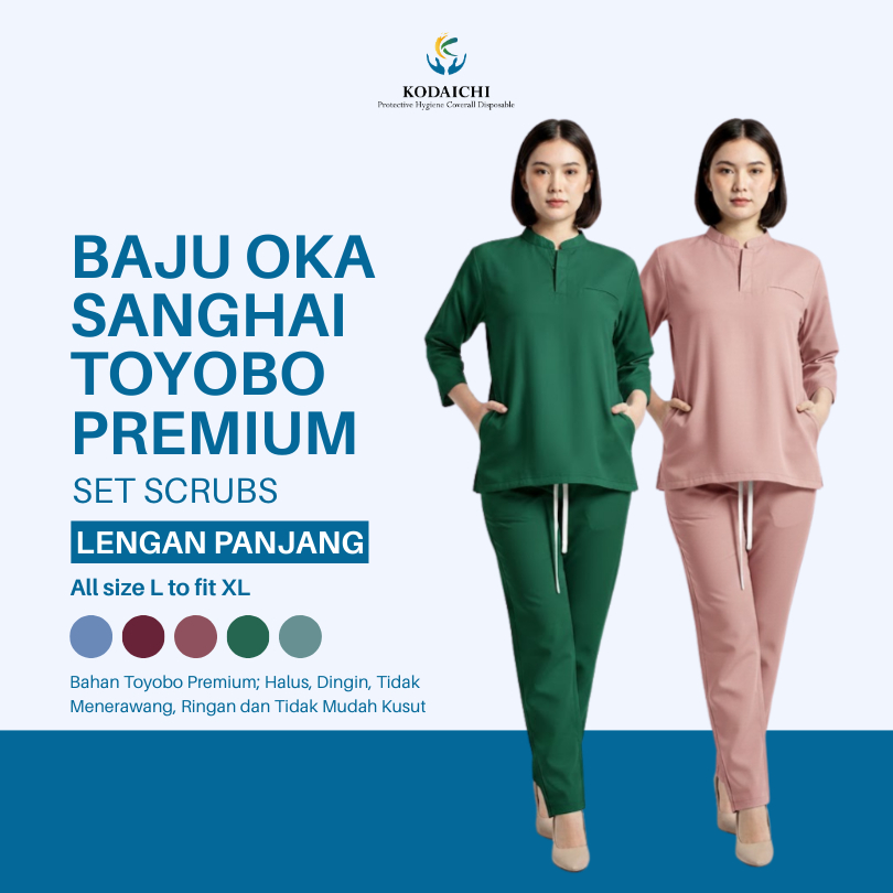 (BAJU OKA TOYOBO PREMIUM)-KODAICHI-Baju Jaga Perawat/Baju OKA/Baju OK/Baju Jaga