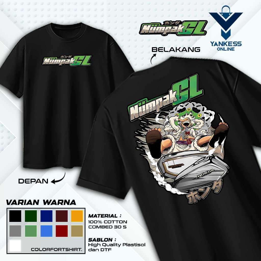 KAOS YANKES - KAOS NUMPAK GL - TREND FASHION PRIA & WANITA KEKINIAN - TERBARU DAN TERLARIS