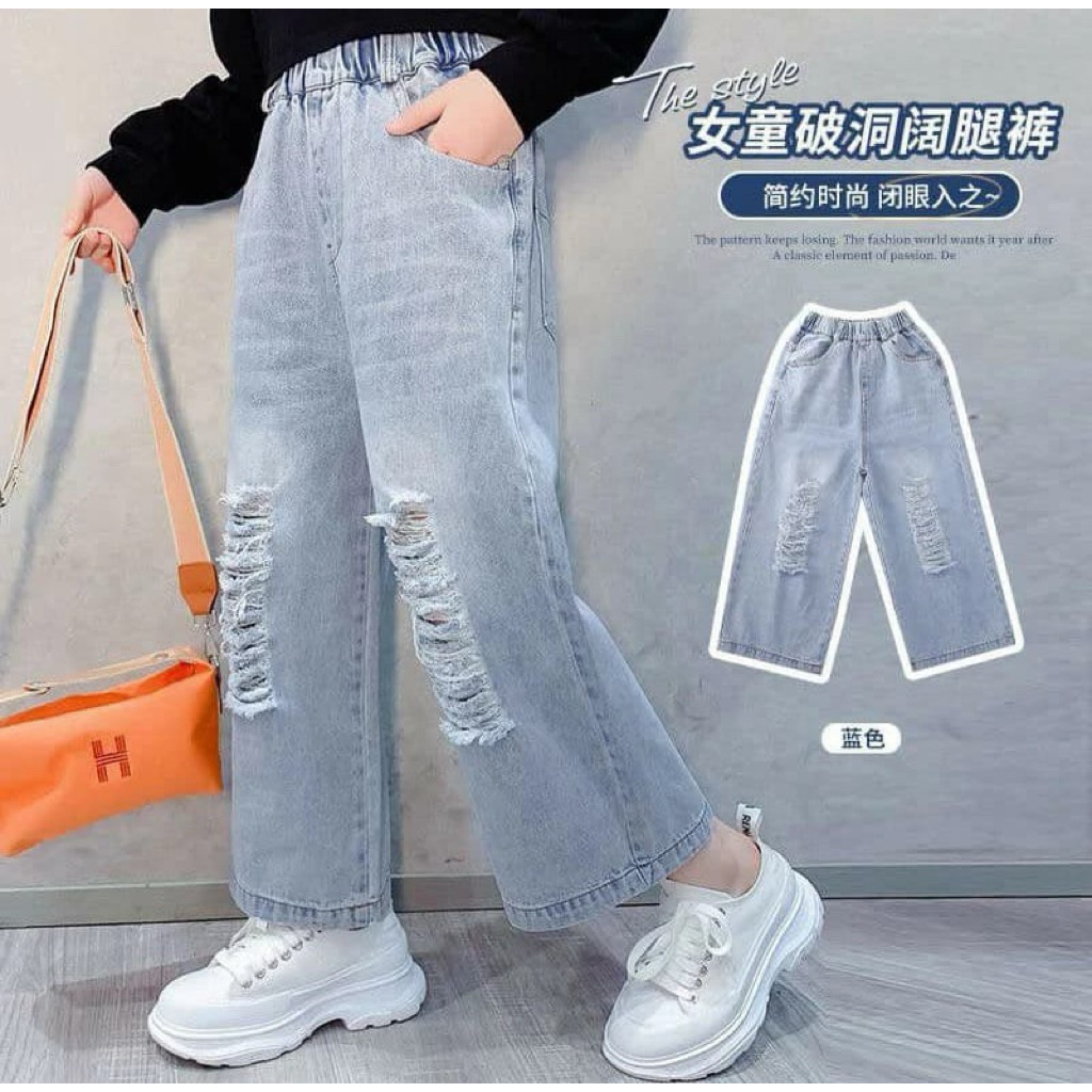 KULOT JEANS ANAK PEREMPUAN TERKINI/KULOT JEANS ANAK /JEANS ANAK PEREMPUAN TANGGUNG