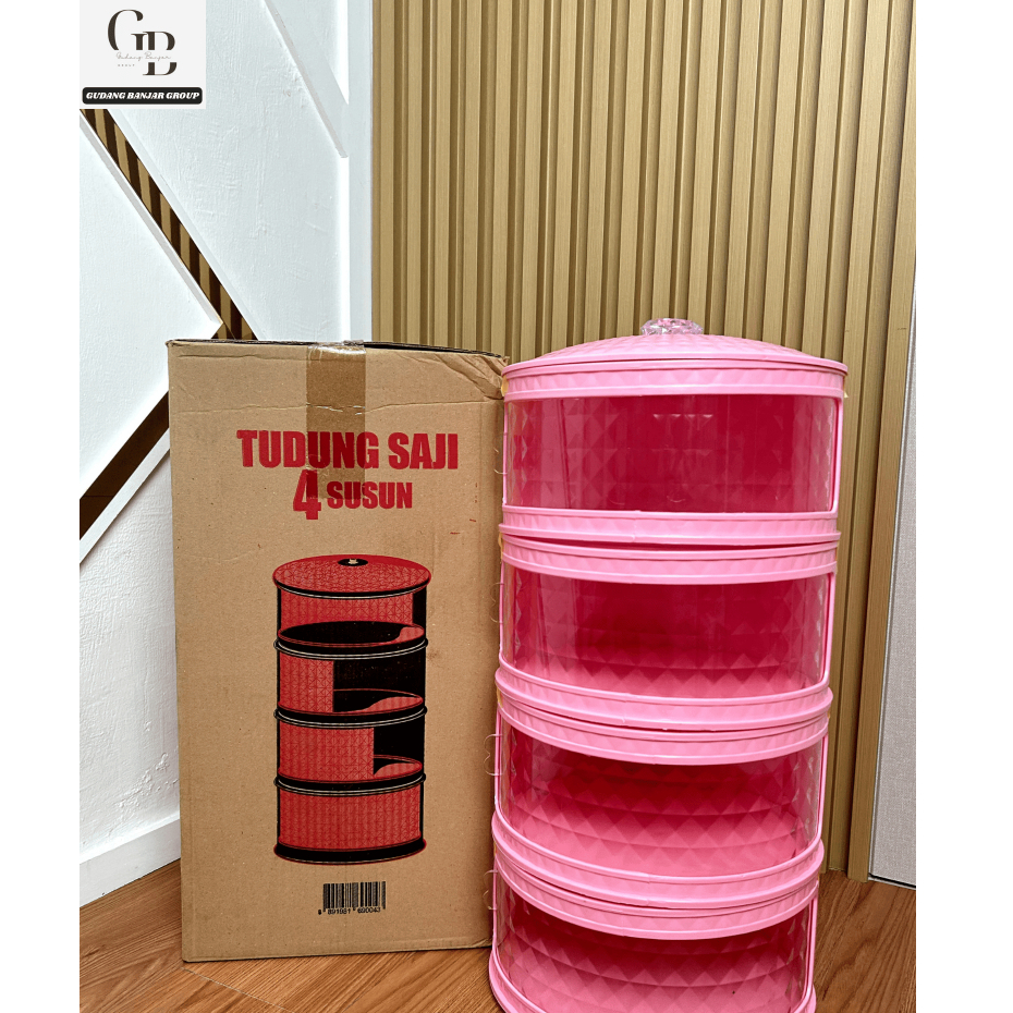 Tudung saji ayam jago 4 tingkat bahan tebal /AYAM JAGO TUDUNG SAJI SUSUN 4 DIAMOND FOOD COVER RAK WA