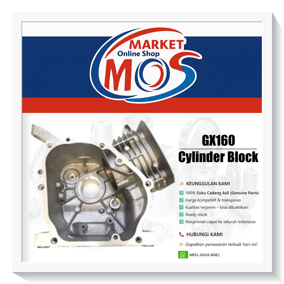 GX160 & GX200 Cylinder Block | Block Mesin