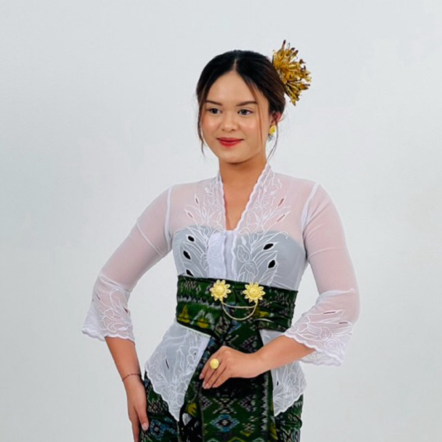 KEBAYA JADI BALI SIFON BORDIR KARTINI PRATIWI EXCLUSIVE