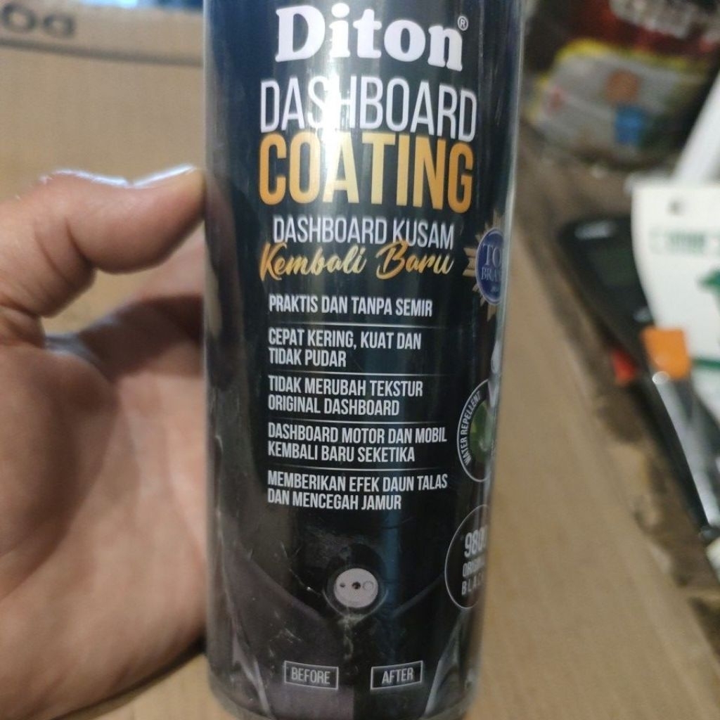 cat diton premium dashboard coating, warna hitam