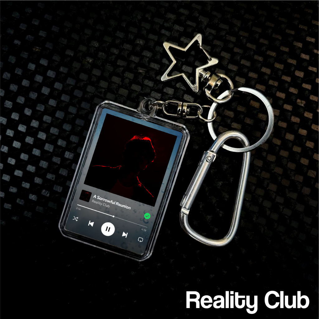 Gantungan Kunci Reality Club Keychain Spotify Scan Barcode 2 Sisi Aesthetic Skena Y2K