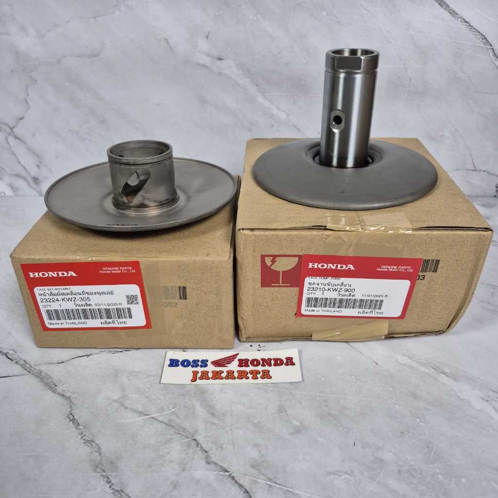 SPAREPART REVO AT : 23210-KWZ-900 / 23224-KWZ-305 1 SET PULLY COWO CEWE REVO AT / PULI COWO CEWE REV