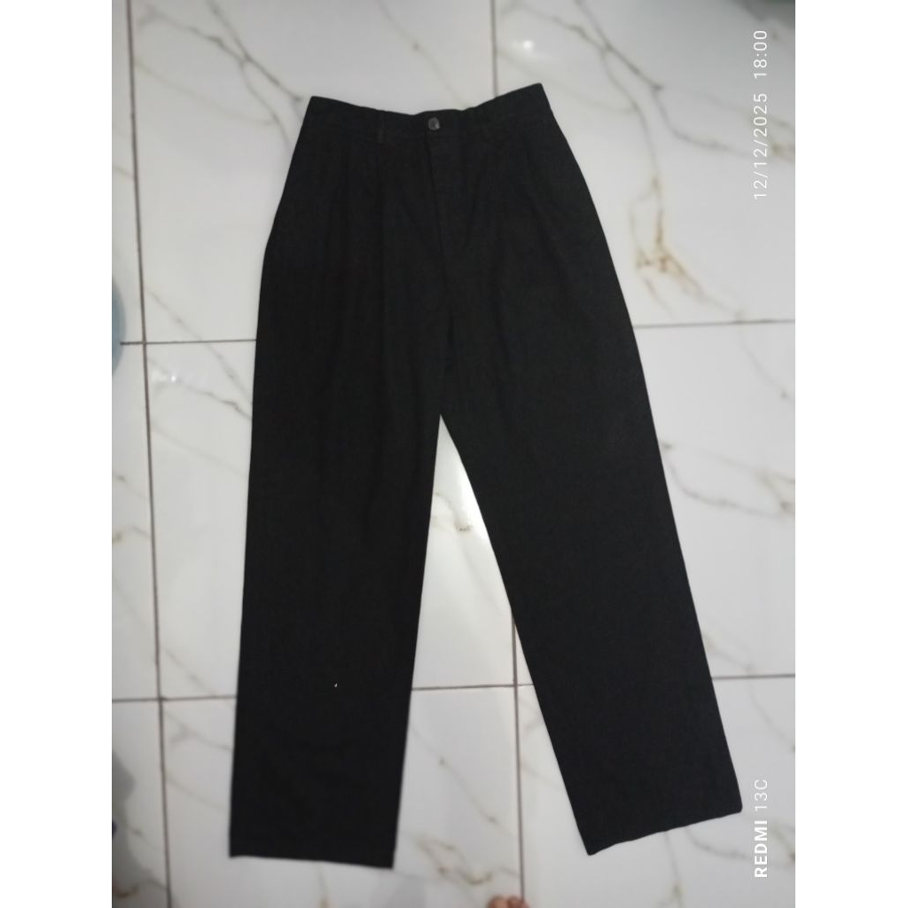 preloved baggy pant pria hitam w&p house