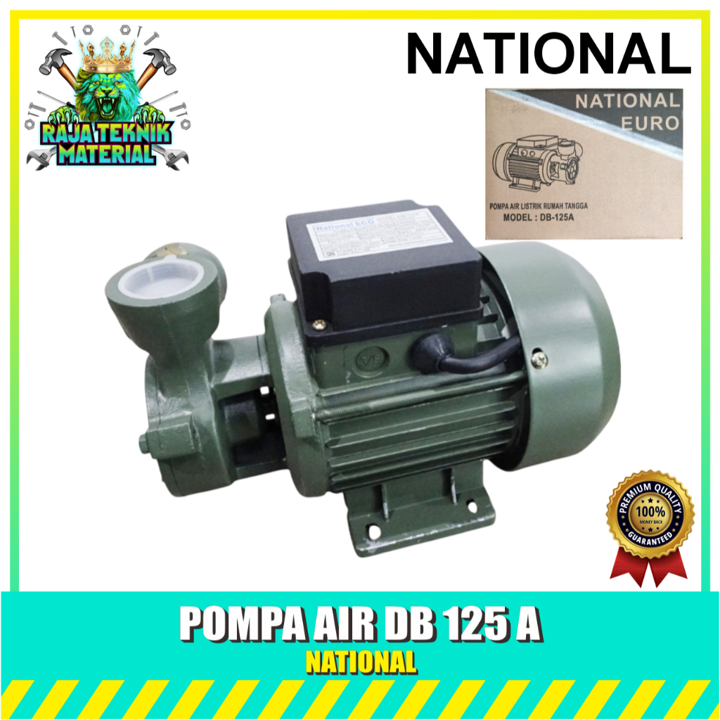 NATIONAL Pompa Air Listrik DB-125A / Pompa Dorong Untuk Rumah Tangga - Pompa Air Sumur Dangkal DB 12
