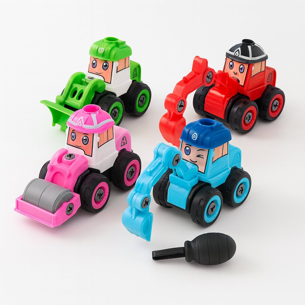 Mainan Anak Kereta DIY Bongkar pasang Edukasi Anak Kereta Puzzle