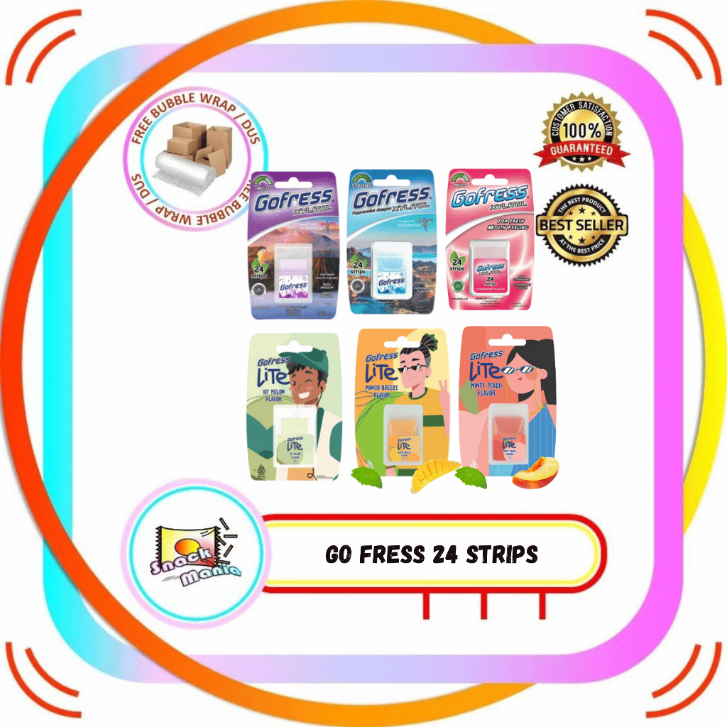 Go Fresh Gofresh Xylitol Permen Mint Grape Strawberry Mango Breeze ~1 pcs