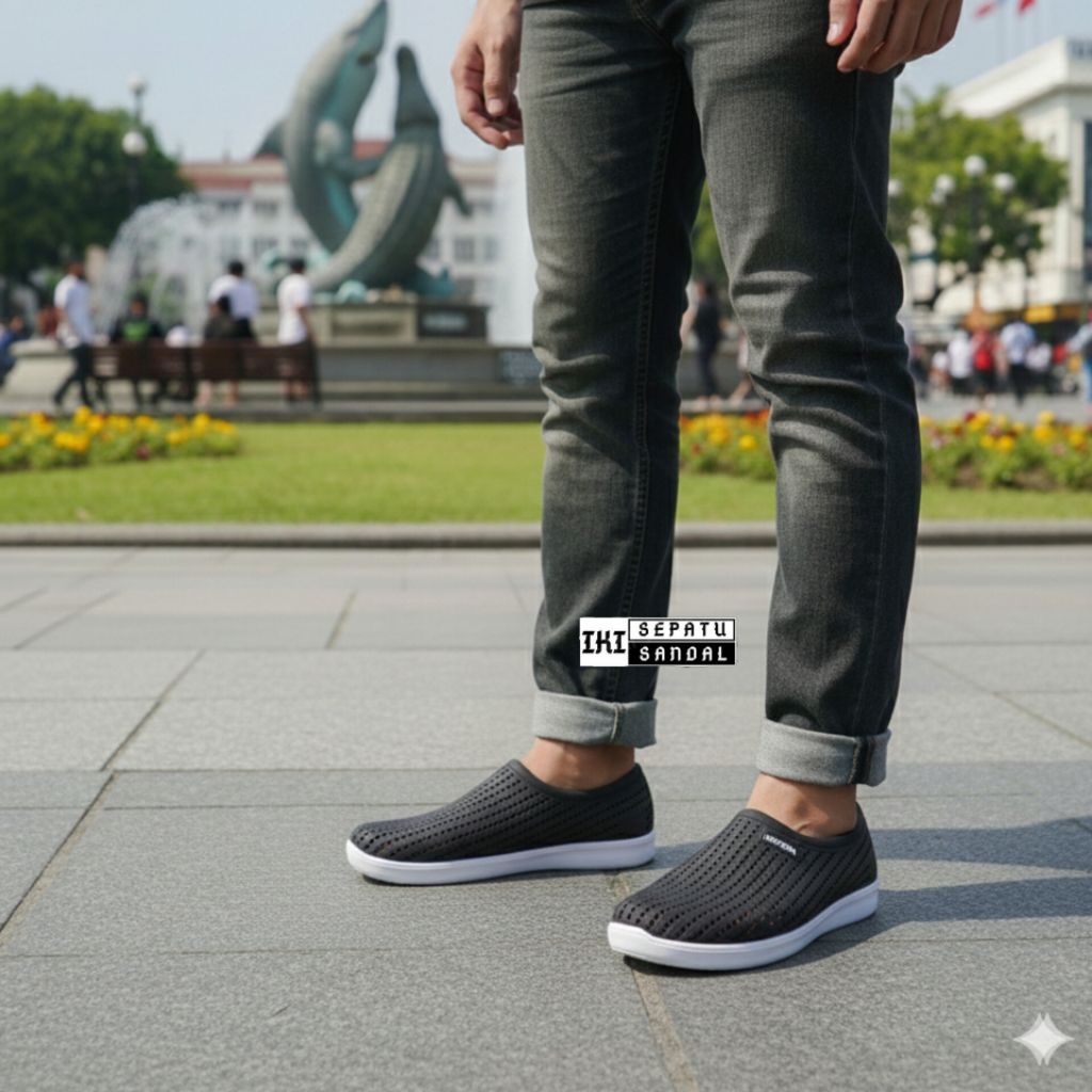 Baru datang New er MB 6024/New era MB 6020-Sandal karet pria selop karet empuk dengan tali belakang 