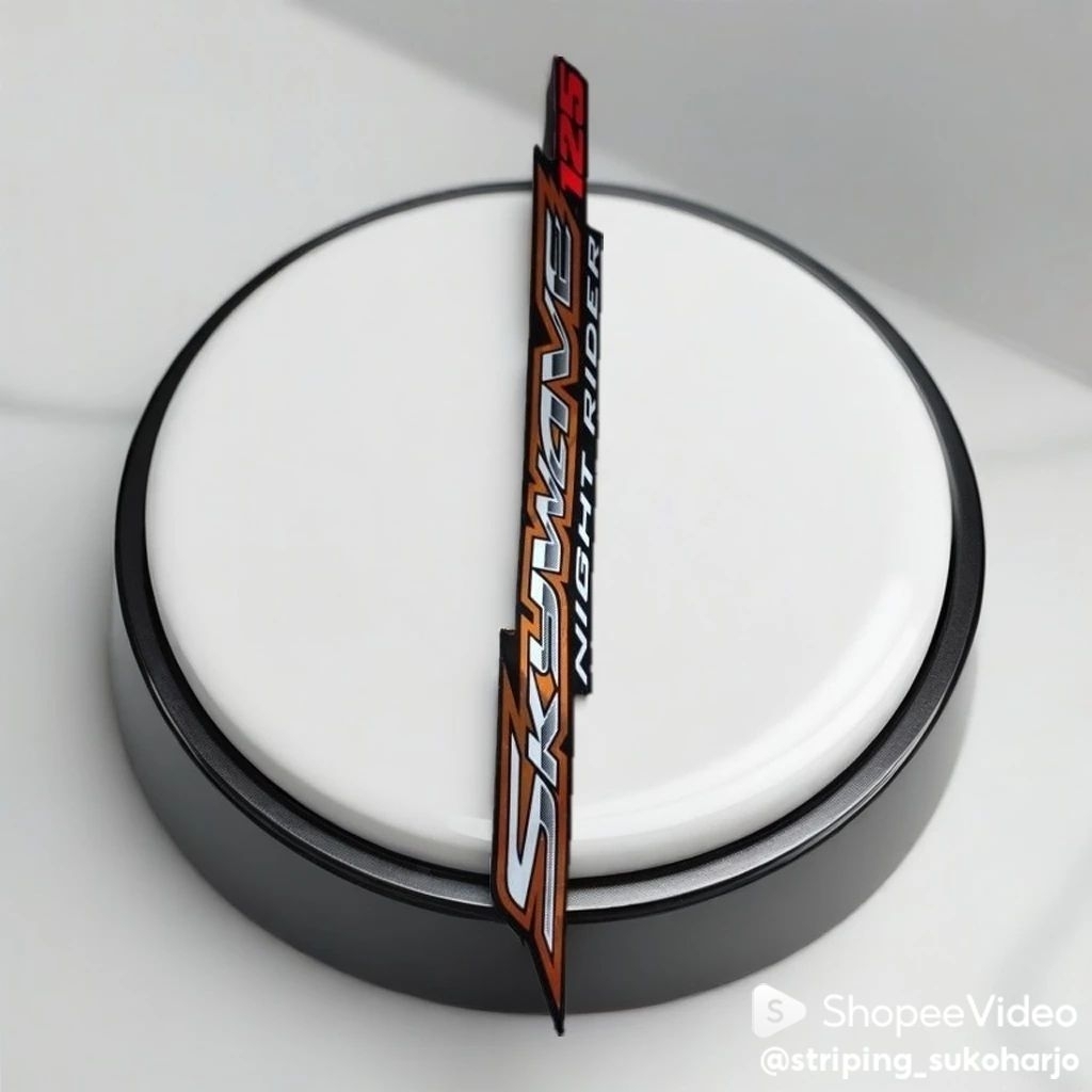 (ORI) Striping Suzuki skywave 2008 Nr 125 hitam gold   kualitas original pabrik