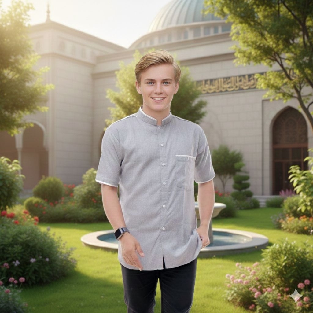 Baju koko pria dewasa lengan pendek kain madina premium