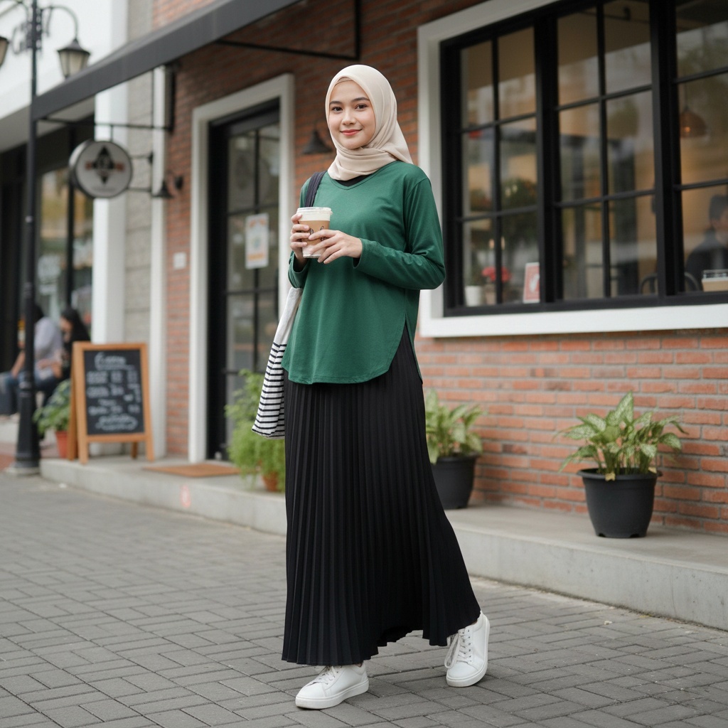 Kaos Polos V-Neck Oversize Jumbo || Atasan Basic Belah Samping Oval